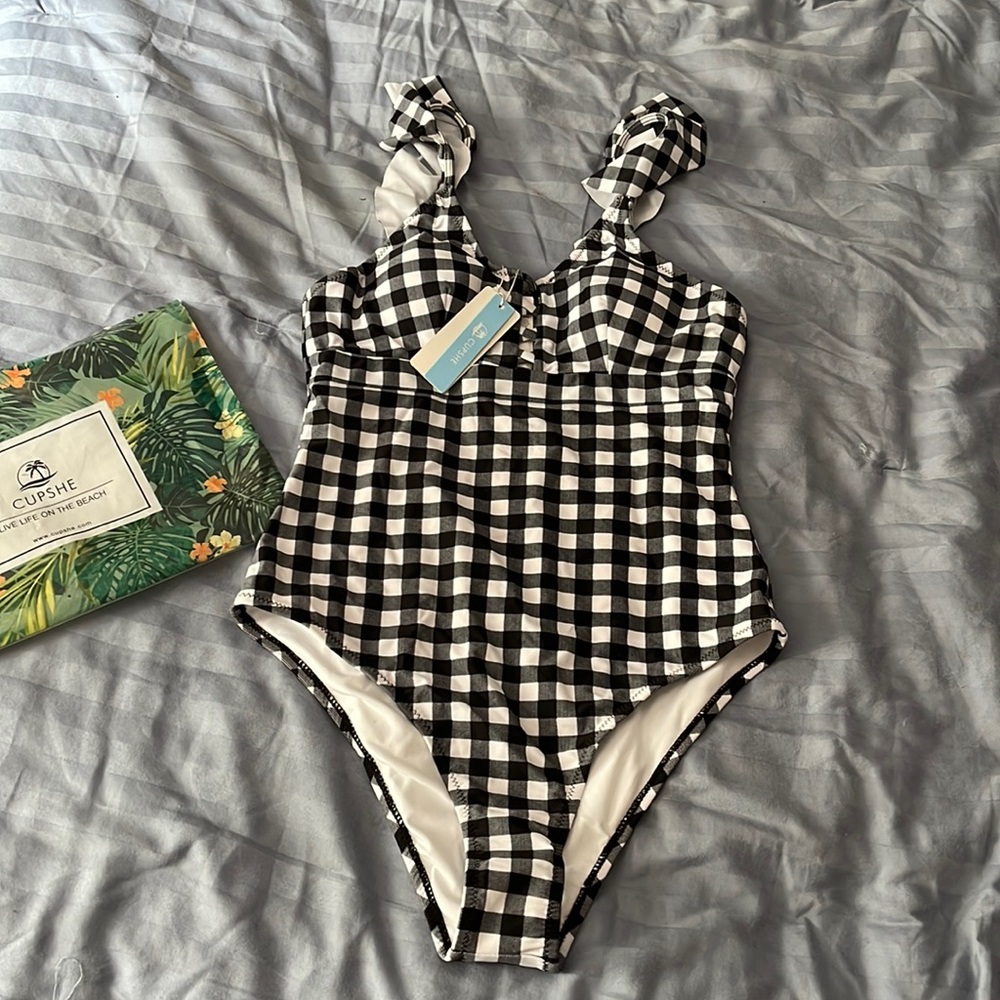 Cupshe Gingham One Piece Swimsuit